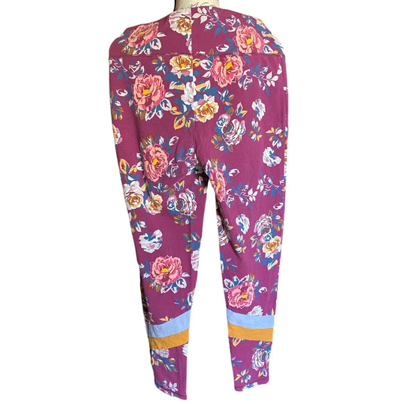 Matilda Jane Raglan Womens M Tee With Matching L Leggings Grey Purple Floral Set - Picture 10 of 10